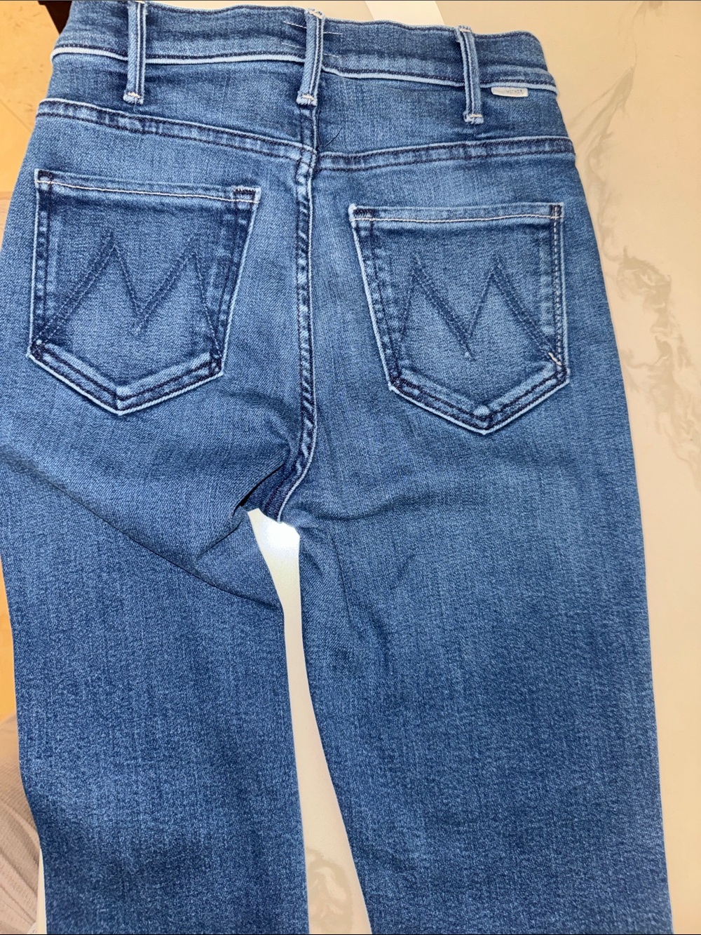 MOTHER Dark Indigo Straight-Leg High-Rise Jeans - Picture 10 of 10